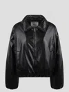 Nanushka Cropped Puffer Jacket In Black
