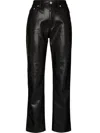 Nanushka Maggie Straight-leg Pants In Black
