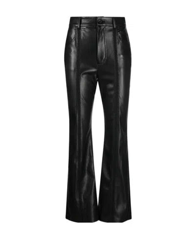 Nanushka Cropped Kick Flare Trousers In Black