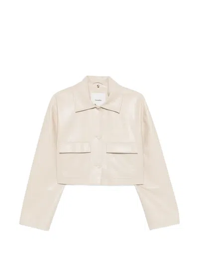Nanushka Cropped-jacke Mit Taschen In Neutral