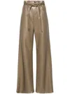Nanushka Cut-hem High-waisted Trousers In Green