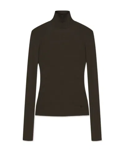 Nanushka Cut-out Roll-neck Top In Black