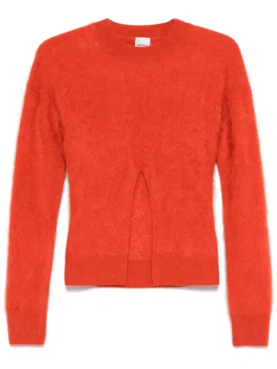 Nanushka Cut-out Sweater In Red