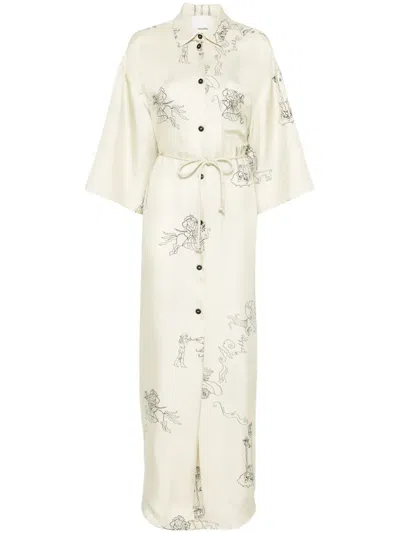 Nanushka Damala Midi Dress In Neutral