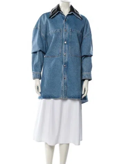 Pre-owned Nanushka Denim Jacket In Blue