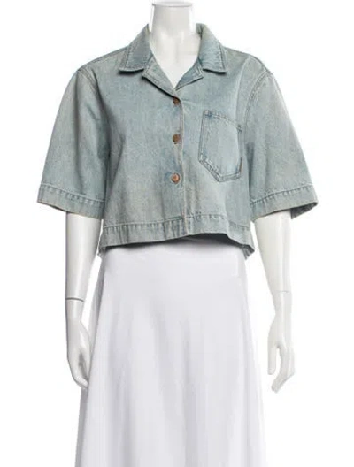 Pre-owned Nanushka Denim Jacket In Blue