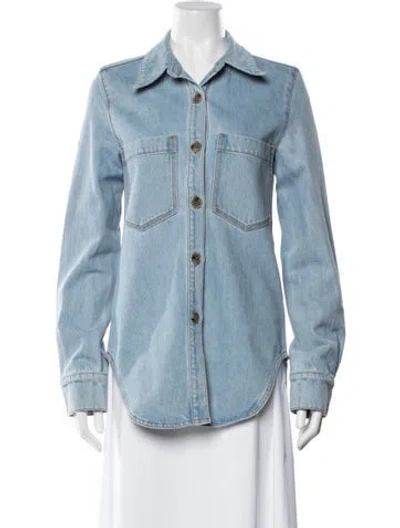 Pre-owned Nanushka Denim Jacket In Blue