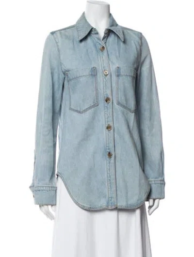Pre-owned Nanushka Denim Jacket In Blue