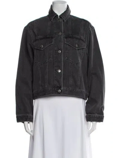 Pre-owned Nanushka Denim Jacket In Gray
