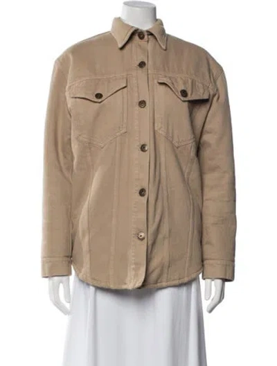 Pre-owned Nanushka Denim Jacket In Neutrals
