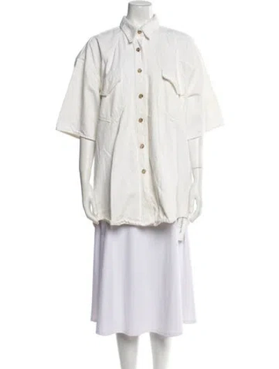 Pre-owned Nanushka Denim Jacket In White
