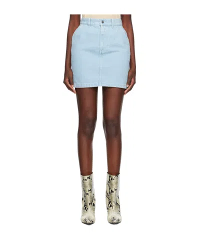 Nanushka Denim Mini Skirt In Blue