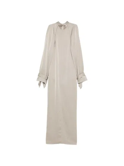 Nanushka Detachable Bolero Maxi Dress In Neutral