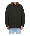 Nanushka Detachable-collar Denim Jacket In Black