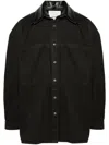 Nanushka Jeansjacke Mit Abnehmbarem Kragen In Grau