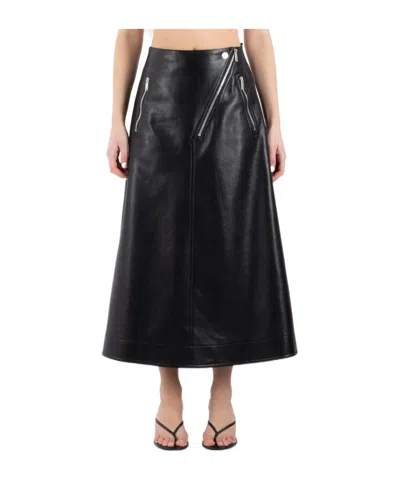 NANUSHKA DIAGONAL ZIPPER SKIRT