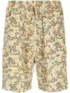 Nanushka Doxxi Faux-leather Shorts In Yellow