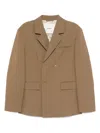 Nanushka Double-breasted Blazer In Brown