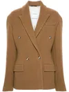 Nanushka Double-breasted Blazer In Brown