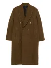 Nanushka Double-breasted Coat In Brown