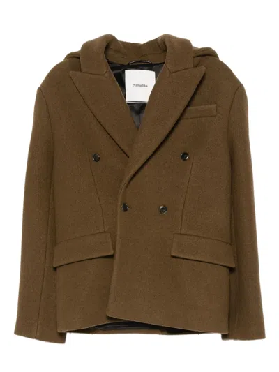 Nanushka Doppelreihiger Mantel In Brown