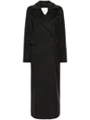 Nanushka Double-breasted Wool Coat In Grey