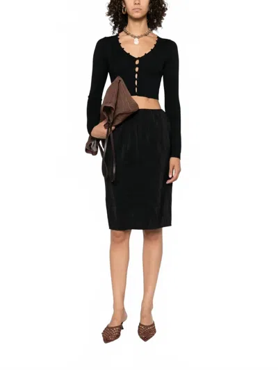 Nanushka Dovie Cropped Cardigan In Black