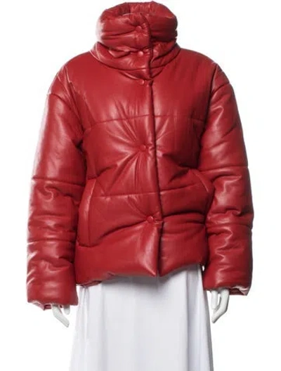 Pre-owned Nanushka Down Coat In Red