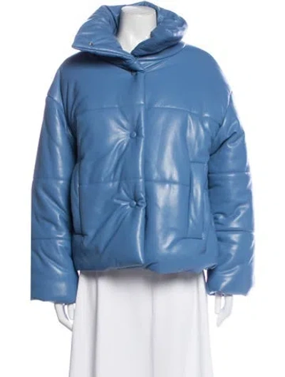 Pre-owned Nanushka Down Jacket In Blue