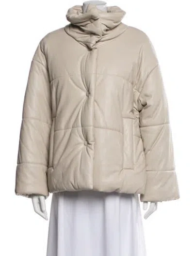 Pre-owned Nanushka Down Jacket In Neutral