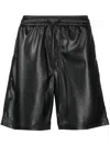Nanushka Doxxi Vegan Leather Bermuda Shorts In Black