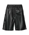 Nanushka Doxxi Vegan Leather Bermuda Shorts In Black