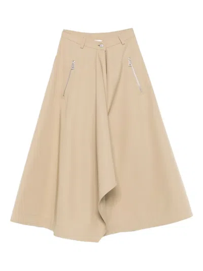Nanushka Drape-front Skirt In Neutral
