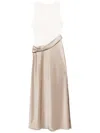 Nanushka Drapiertes Maxikleid In Nude