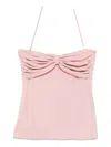 Nanushka Draped-detail Top In Pink