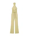 Nanushka Draped Satin Jumpsuit In Nude