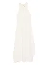 Nanushka Draped-hem Tank Midi Dress In White