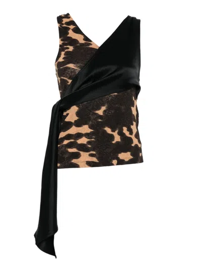 Nanushka Drapiertes Oberteil In Brown