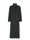 Nanushka Draped Turtleneck Maxi Dress In Black