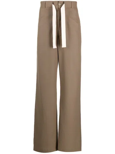 NANUSHKA DRAWCORD-WAIST WIDE-LEG TROUSERS