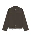 Nanushka Drawstring Twill Shirt Jacket In Green