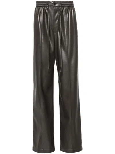 Nanushka Drawstring-waist Straight Trousers In Grey