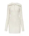 Nanushka Dribbled Ribbon Minidress In White