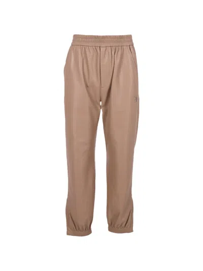 Pre-owned Nanushka Elastic-waist Logo Trousers In Neutral