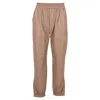 Nanushka Elastic Waist Pants In Beige Polyester In Beige