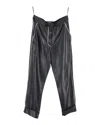 Nanushka Elastic-waist Trousers In Black Faux Leather In Black