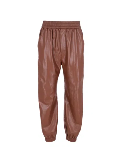 Pre-owned Nanushka Elasticated-waist Trousers In Brown