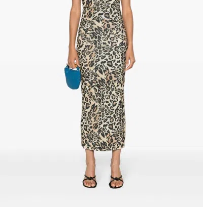 NANUSHKA ELIZ LEOPARD-PRINT MIDI DRESS