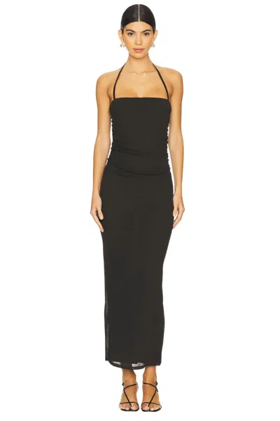 Nanushka Eliz Midi Dress In Anthracite