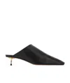 Nanushka Elongated Square Toe 50mm Mules In Black
